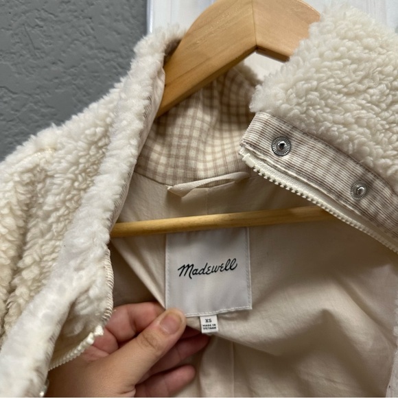 Madewell Sherpa Zip Jacket Size XS - Picture 3 of 6